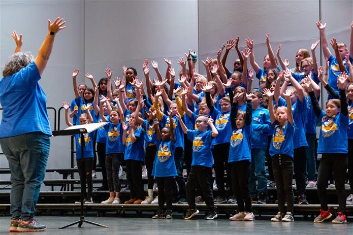 Patterson Elementary School Choir performs during the Elementary Choral Festival